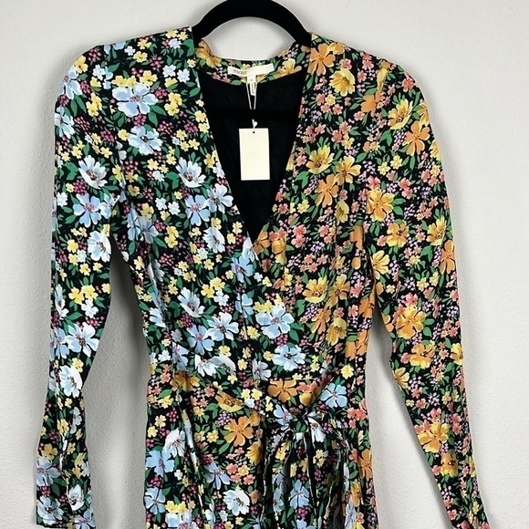 Maje Roen Floral Asymmetric Midi Dress - Picture 6 of 8